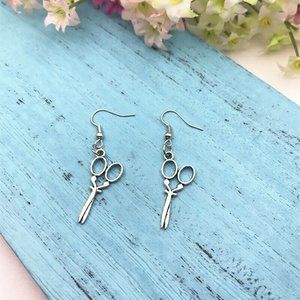 Scissors Silver Earrings